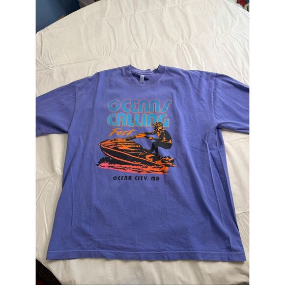 No Brand Other - Oceans Calling Festival Ocean City Maryland 2024 Purple T Shirt Size XL